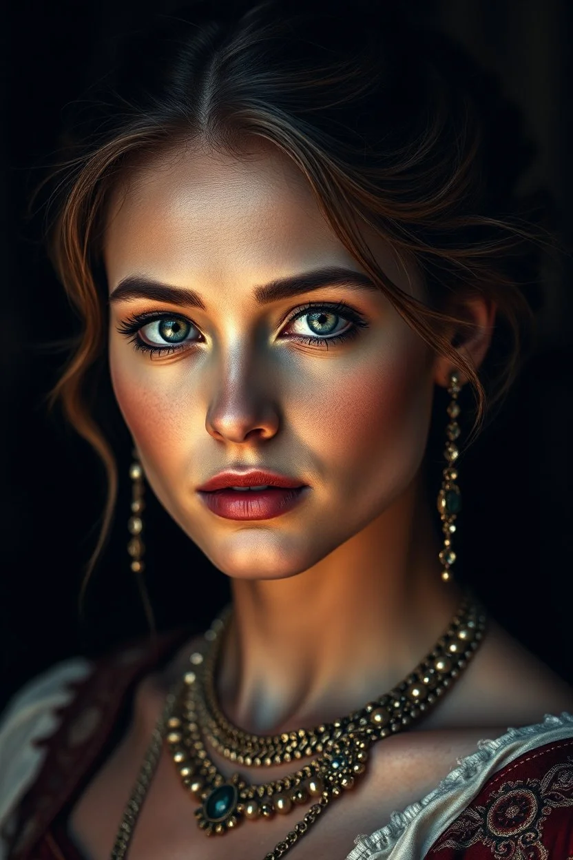 sophisticated, hdr*, hyper realistic, depth shadows, high contrast, unique elements enhanced, top quality, masterpiece of a beautiful woman from the first century