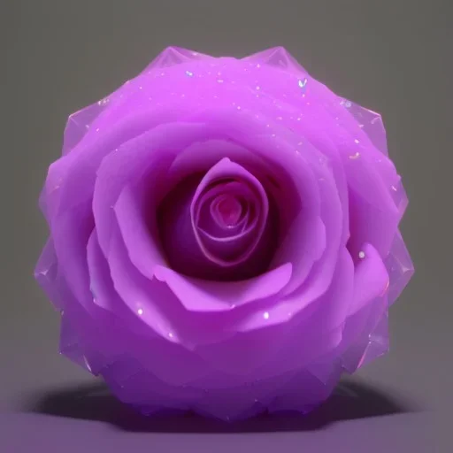 transparent multicolor crystal rose realistic, unreal engine 5, cinema4d