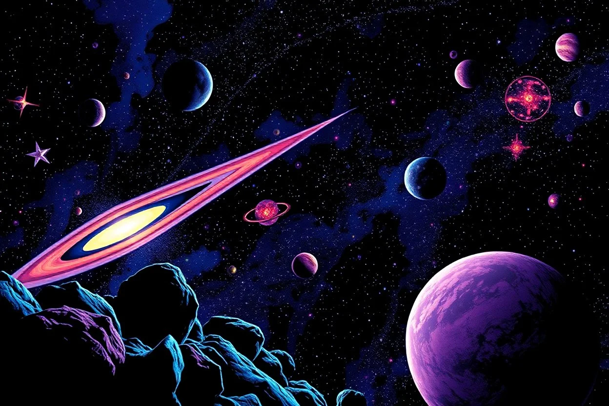 pop art pixels 1000 images deep space