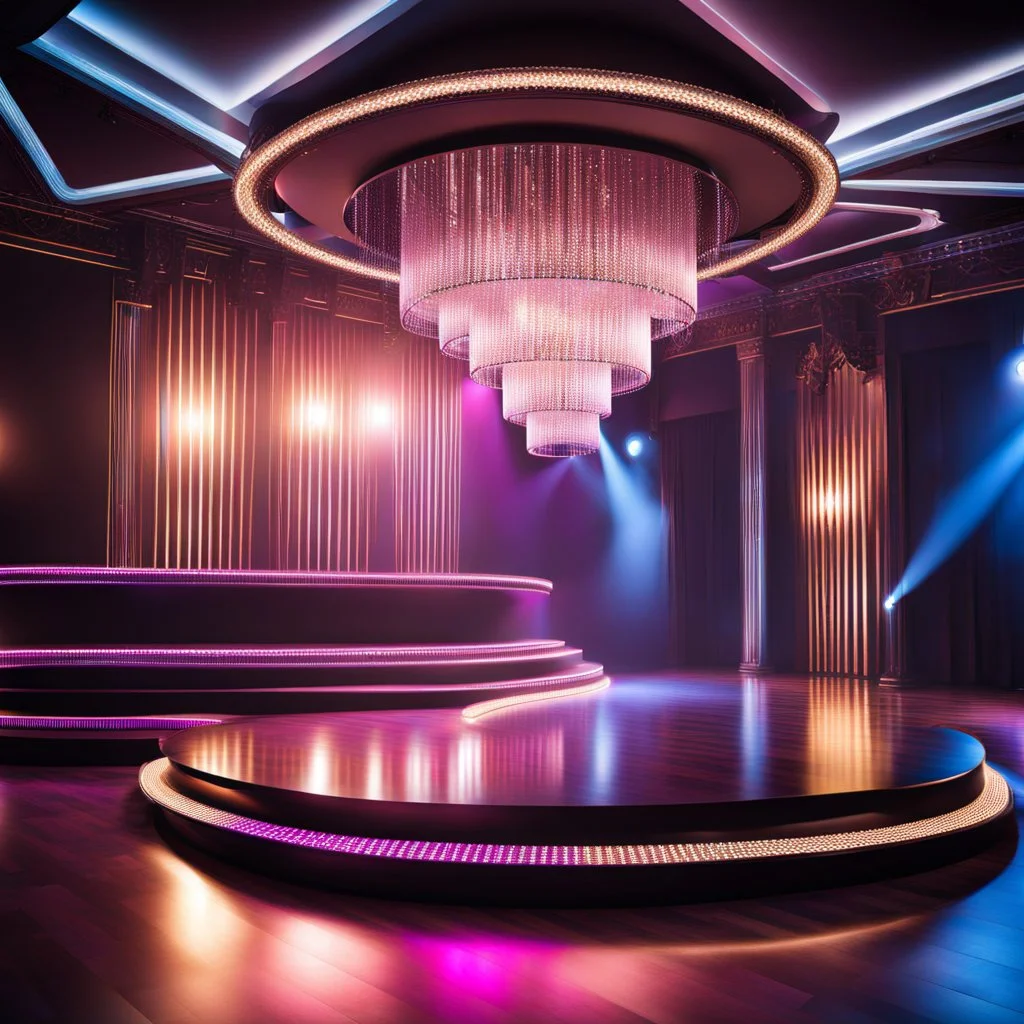 a luxury night club dance stage