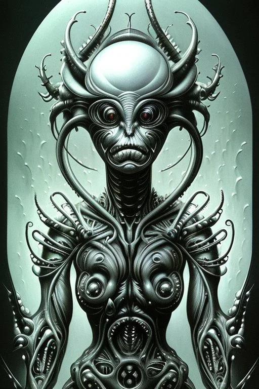 Biomorphic Biomechanical Alien Queen by Giger