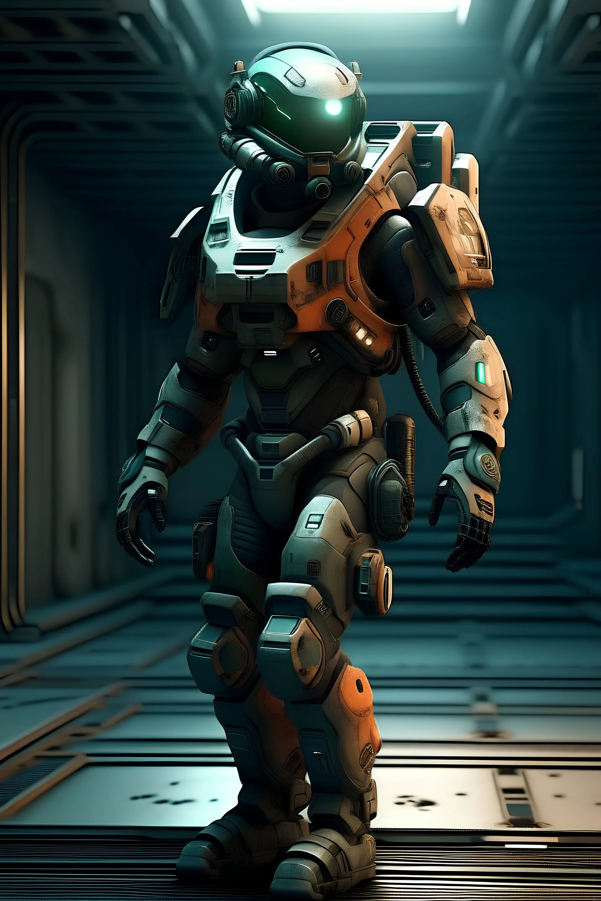 Adventurer in exo-suit