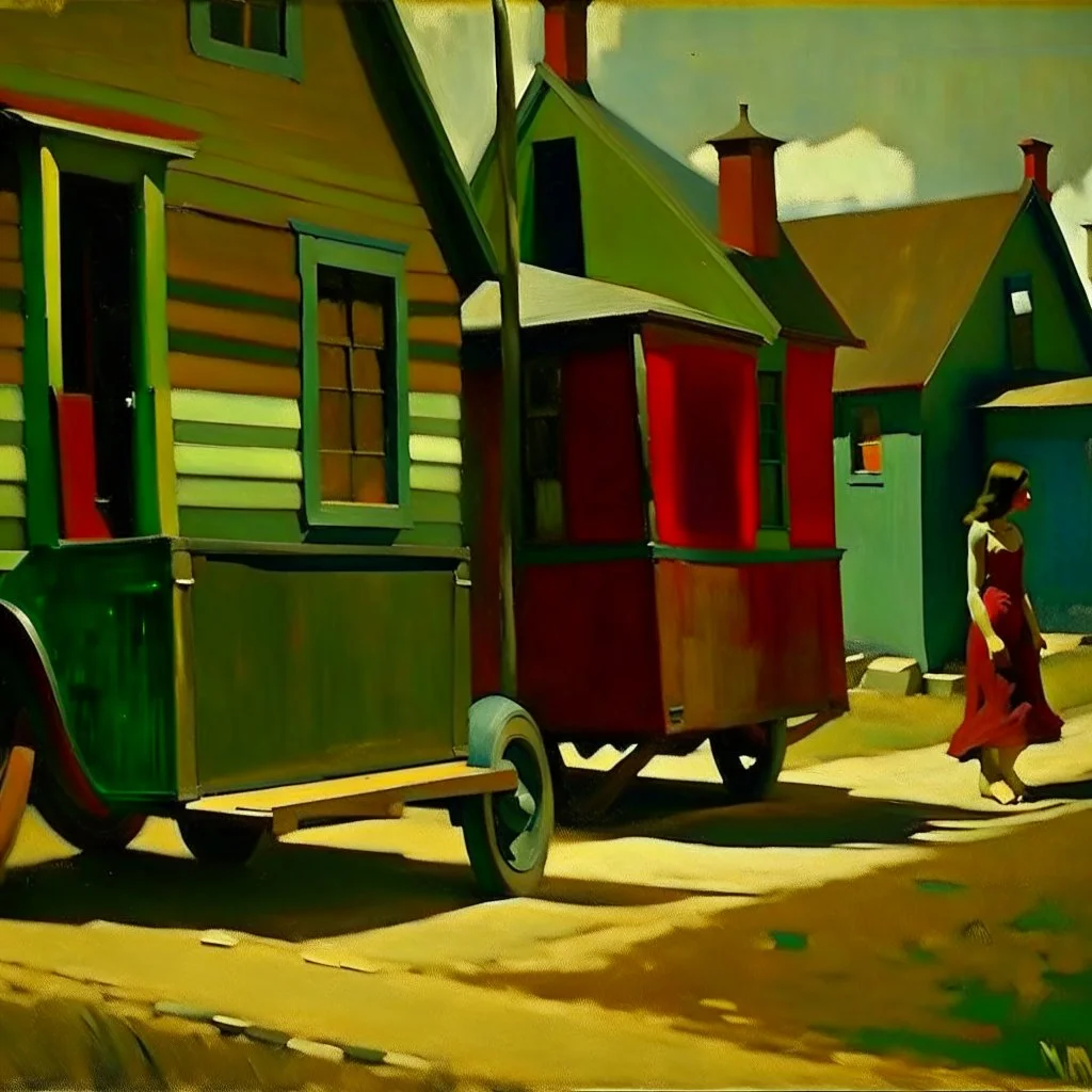 gypsy wagons, Edward Hopper