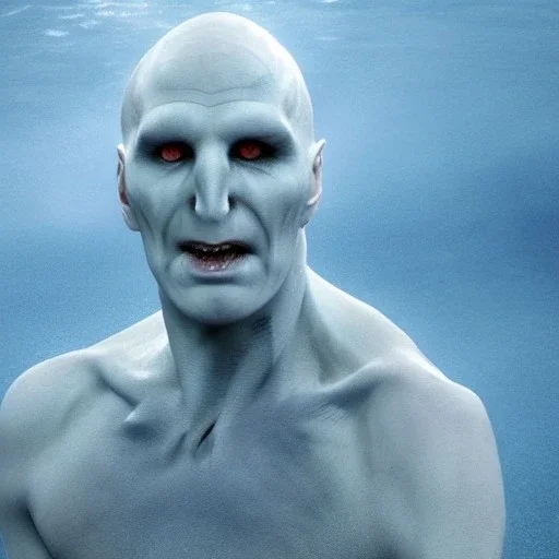 voldemort coming out of ocean, realistic