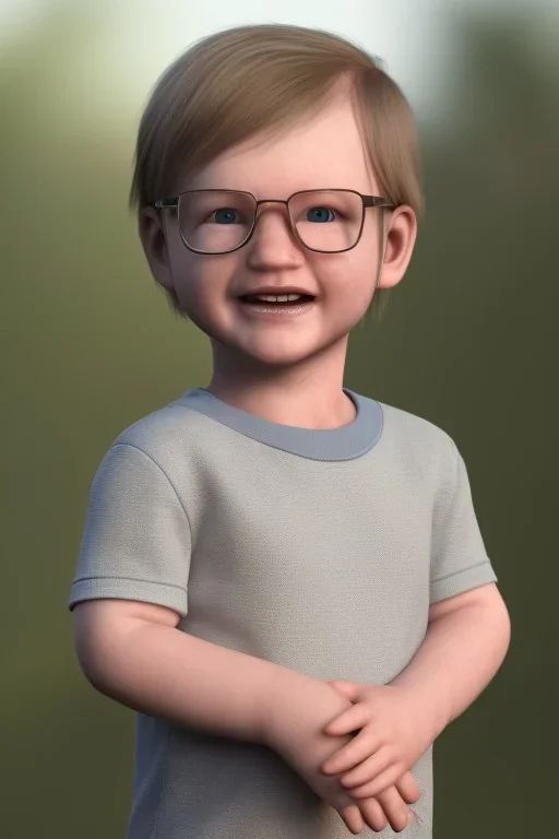 Dahmer toddler, full body, smile, bokeh, hyper realistic