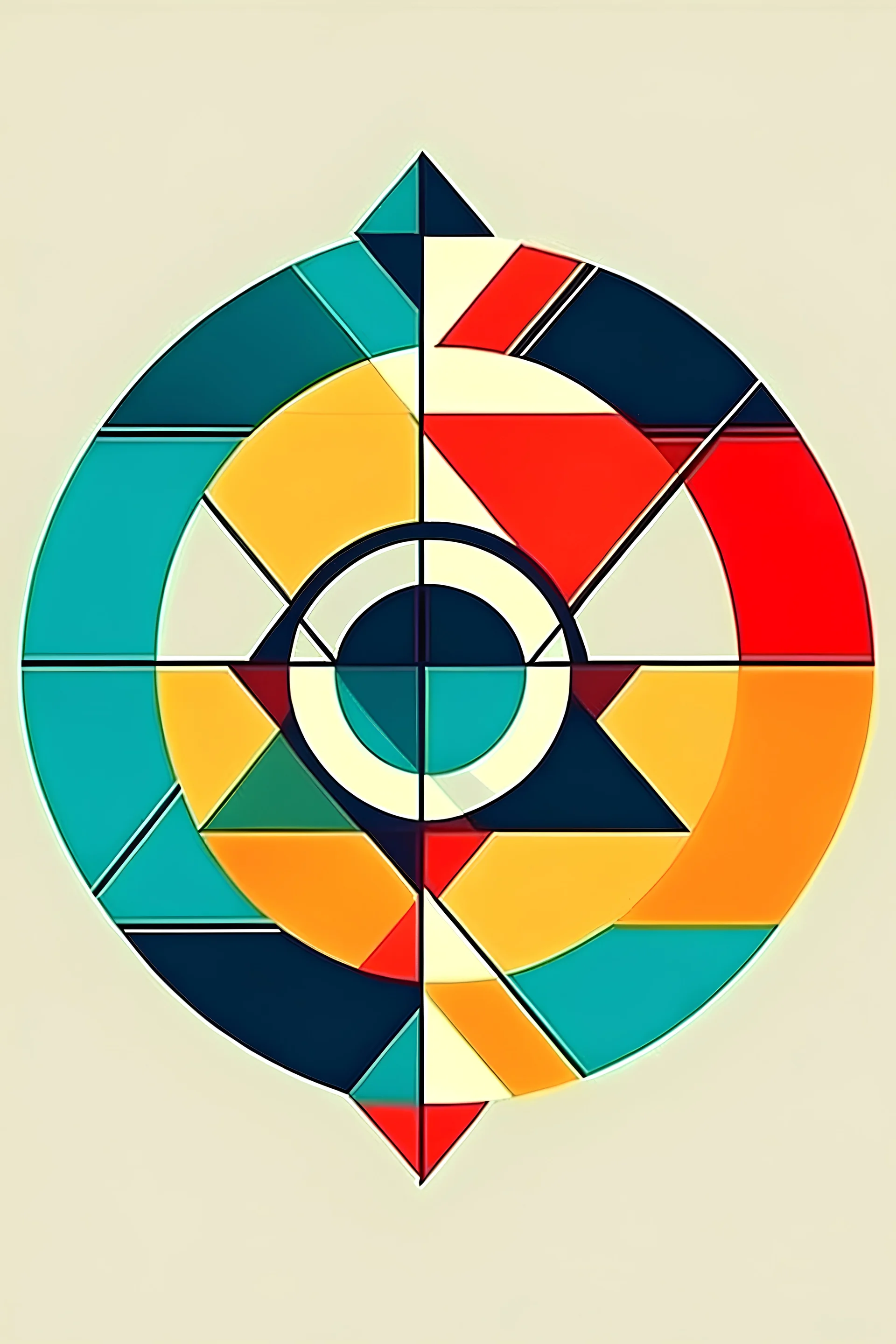 Combine three basic geometric shapes (e.g., circle, triangle, square) to create a unique vector logo. Play with symmetry and repetition.