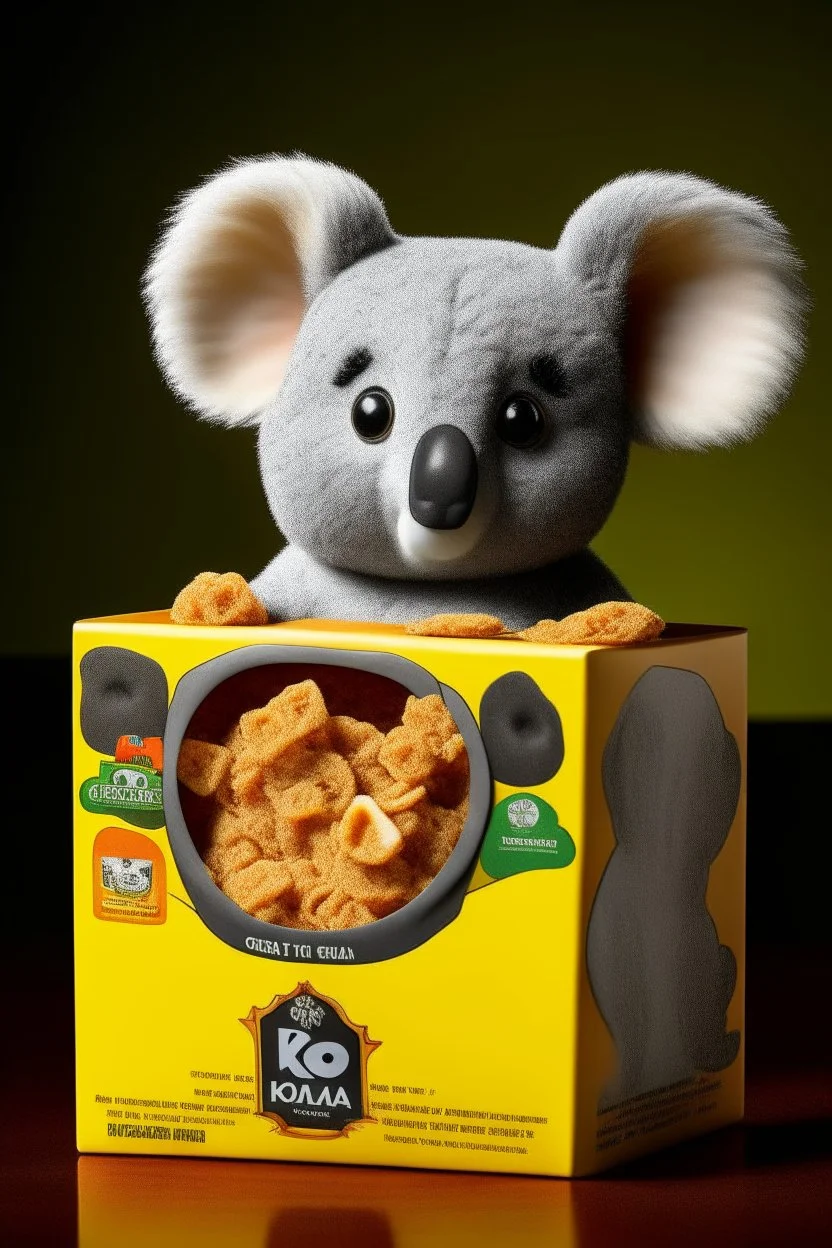 koala flavored cereal box