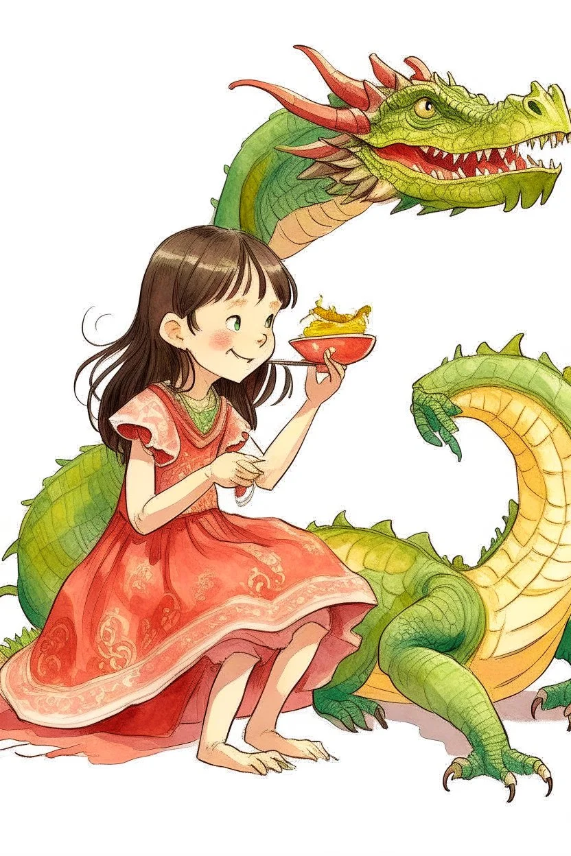 kiby eating dragon in dress