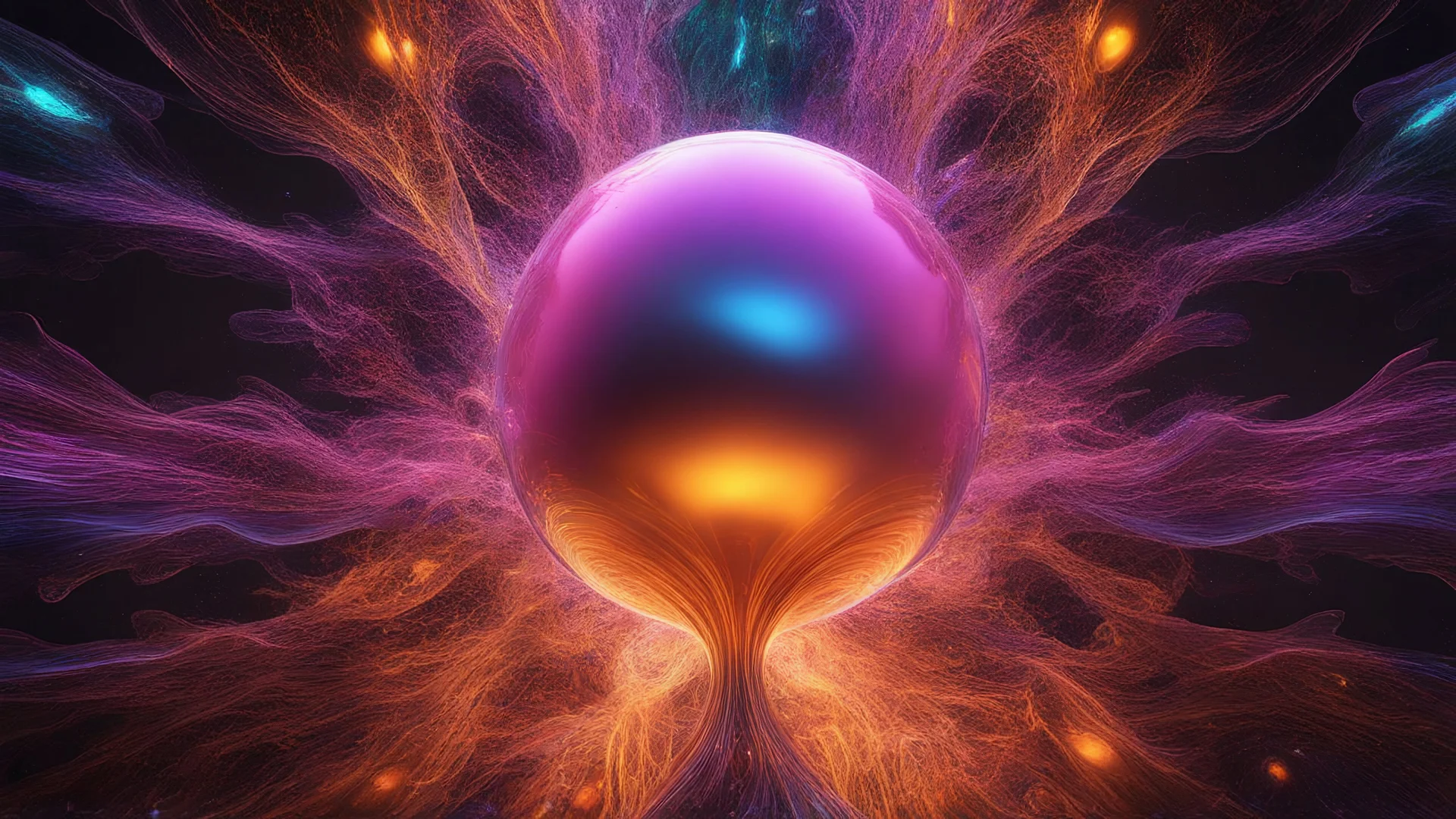 3D-rendered organics form, futuristic, fantasy, nuclear, geometrical shape, single colorful objects, fractal, abstract, scientific, Bose–Einstein condensate, quantum entanglement, friendly, beautiful, black background, octane render, 8k post-production, artstation: award-winning: atmospheric: commanding: fantastical: clarity: 16k: ultra quality: striking: brilliance: liquid medium: stunning colors: amazing depth; lens: f/8, 28mm