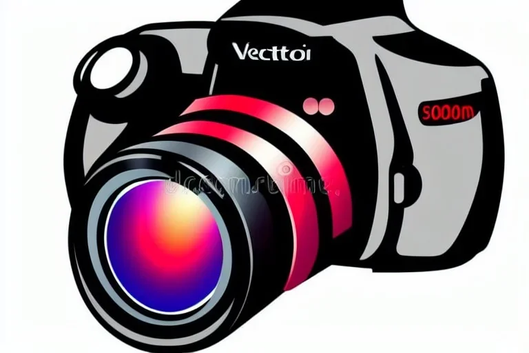 Vector DSLR Camera Photography Vector Vector Illustration