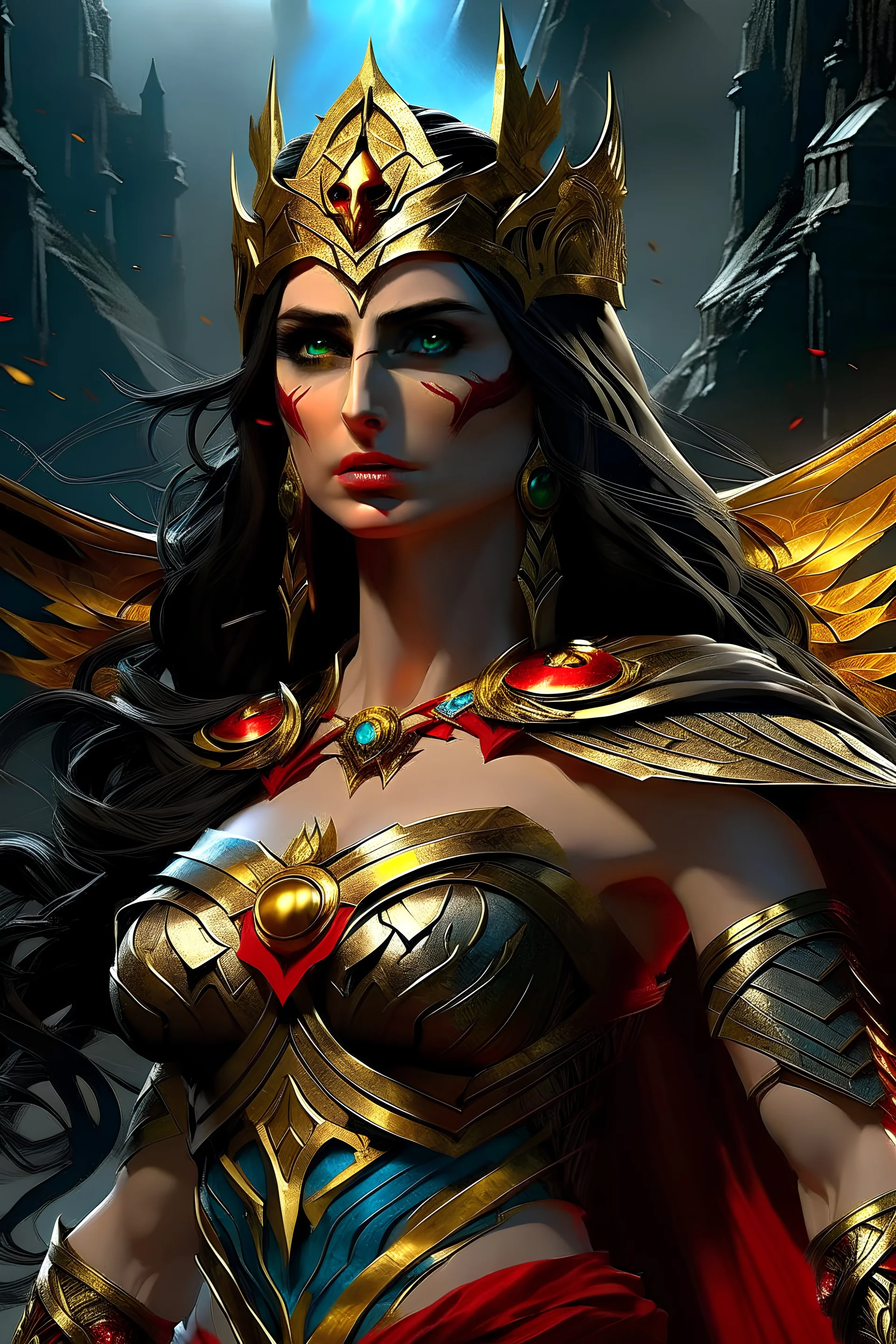 Empress of Mankind in wonder woman, digital art