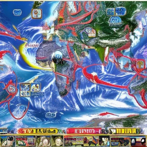 World crisis in an image ultra detailed