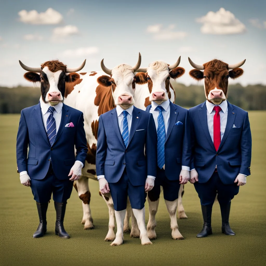 Cows Wearing Suits and Ties