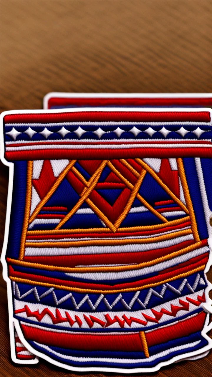 Embroidered cape verde, sticker