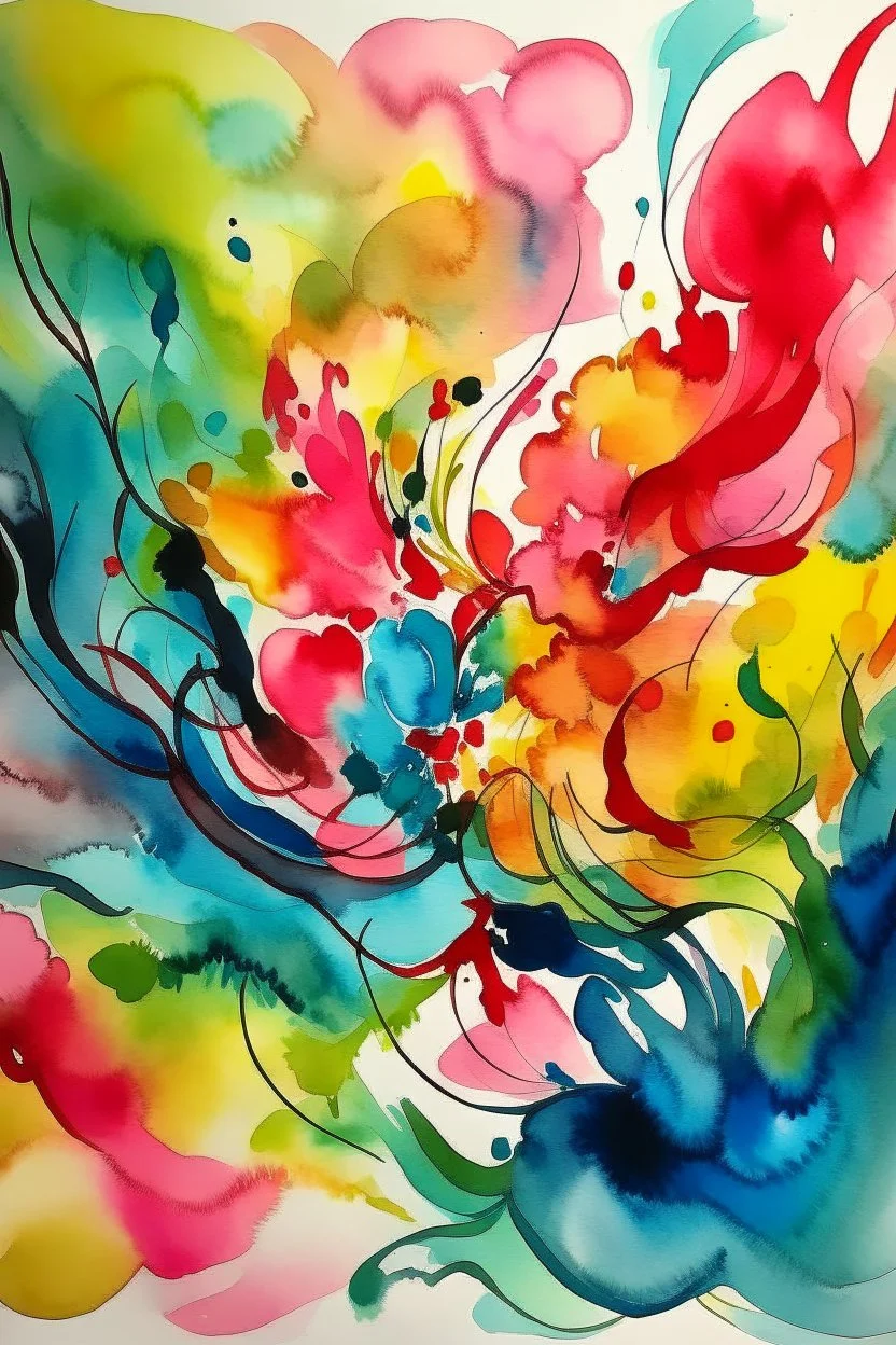Watercolored abtract art