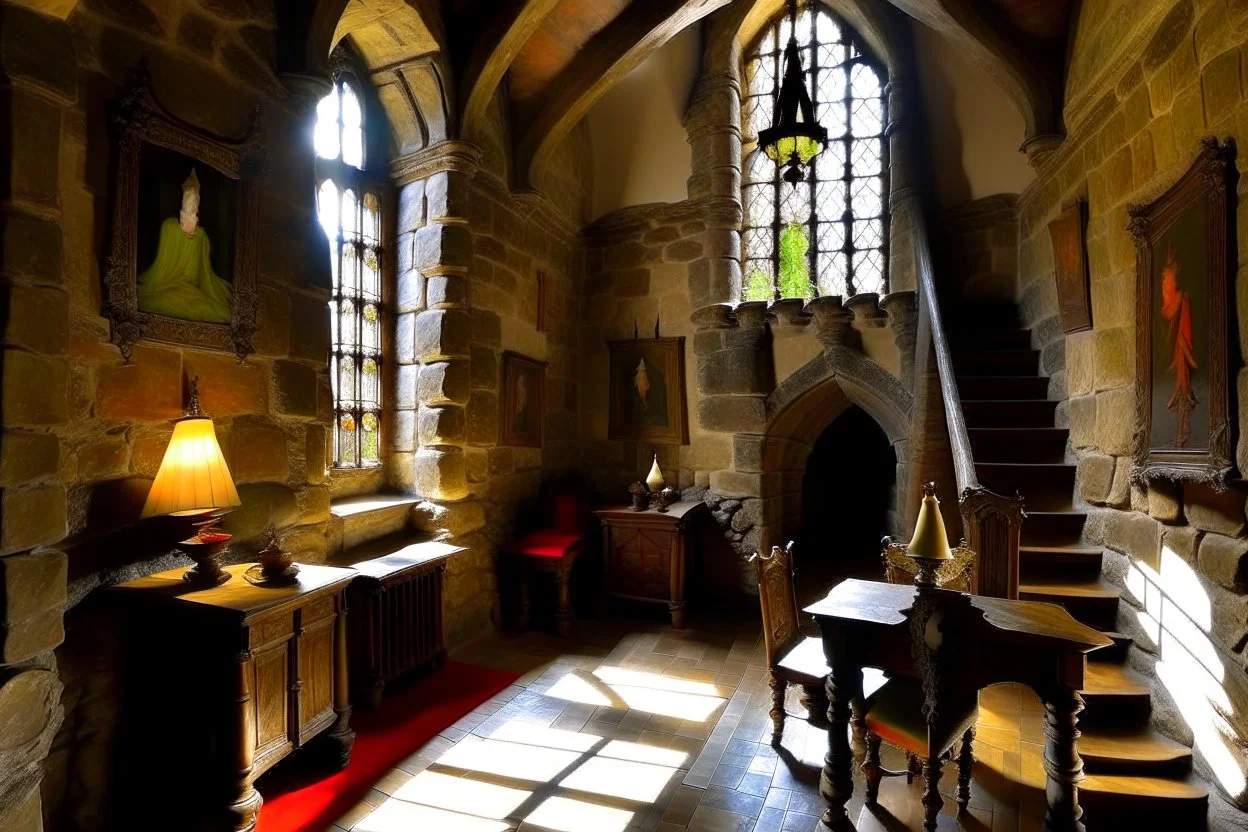 interior of medieval castle