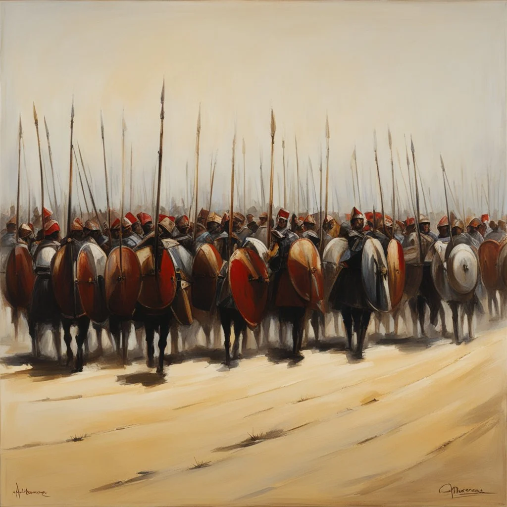 Macedonian phalanx by Guy Borremans