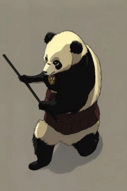 Panda in samurai armour