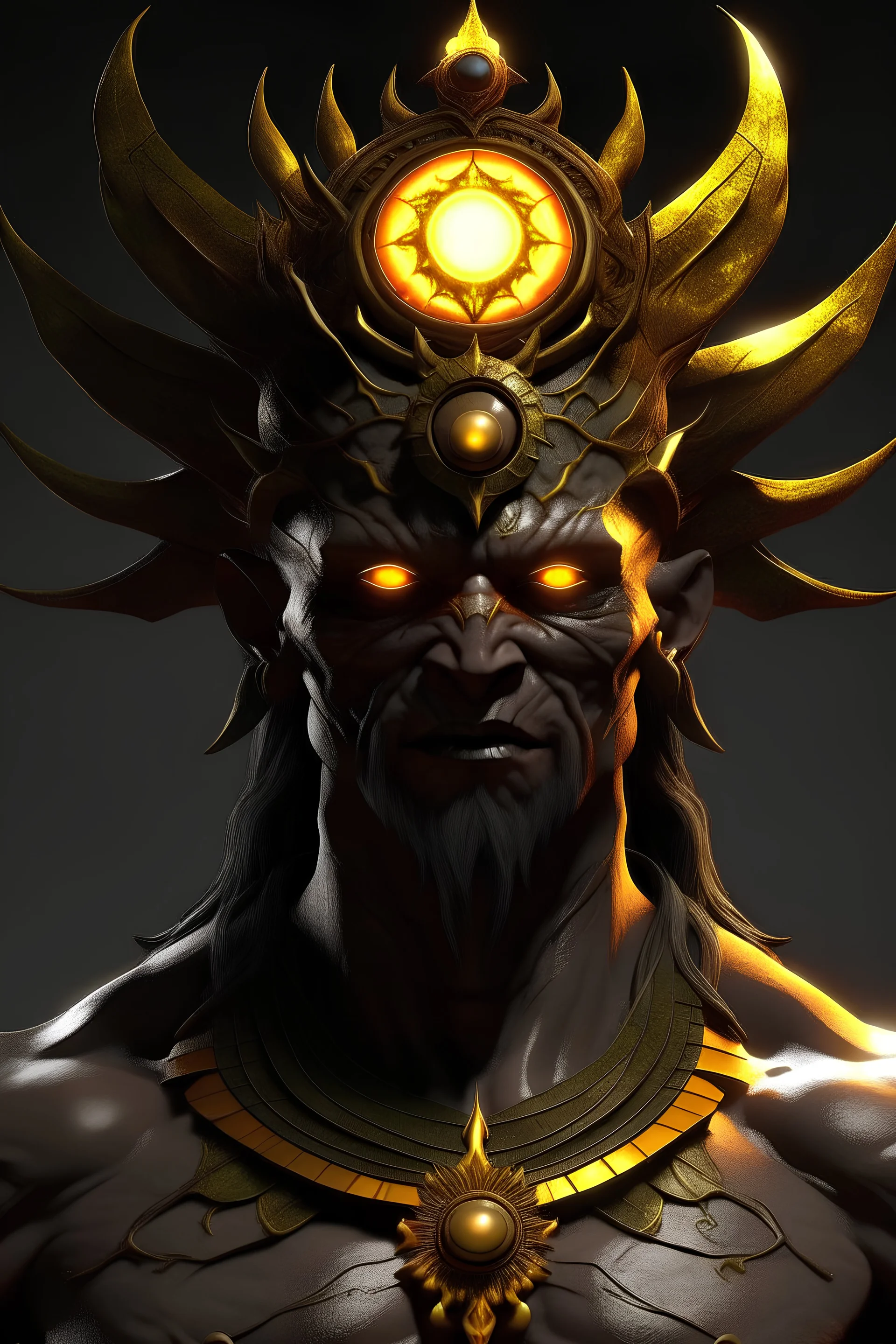 Dark based God of sun (realistic)