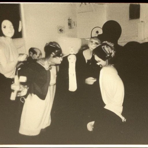 Old creepy photo of unusual rave