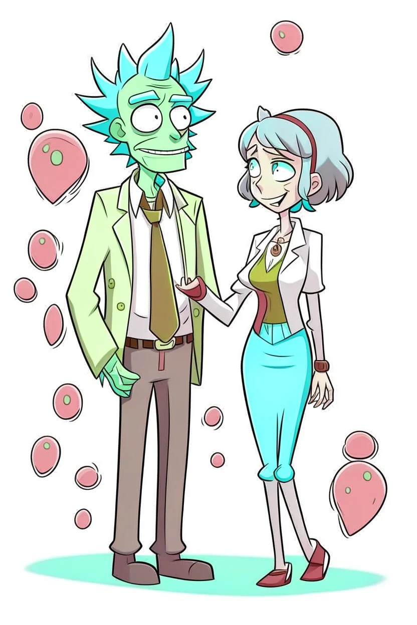 rick and morty tarzında bir çift