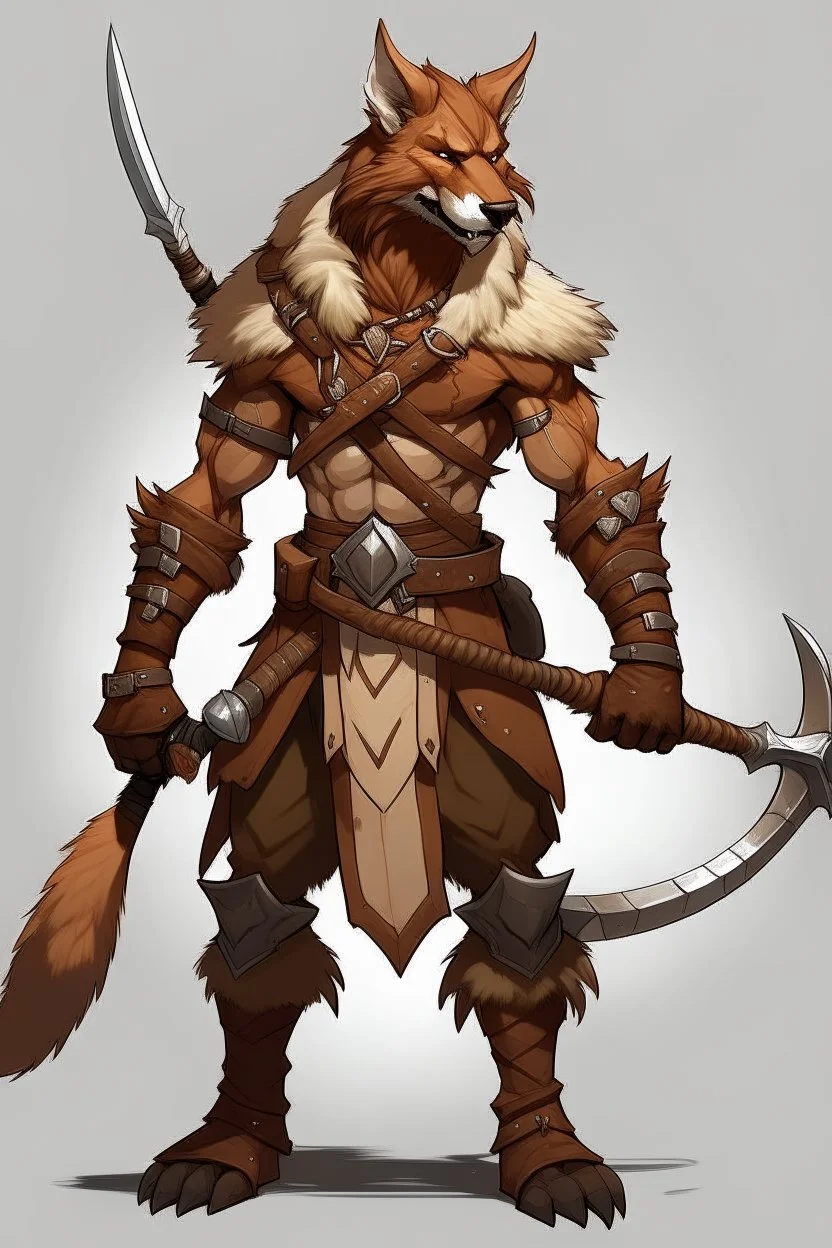 brown fox humanoid barbarian dnd