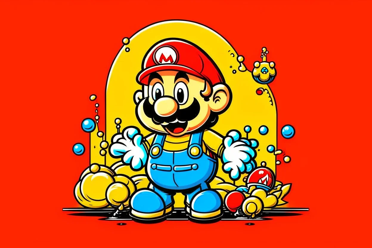 SUPER MARIO theme simple 3 colours