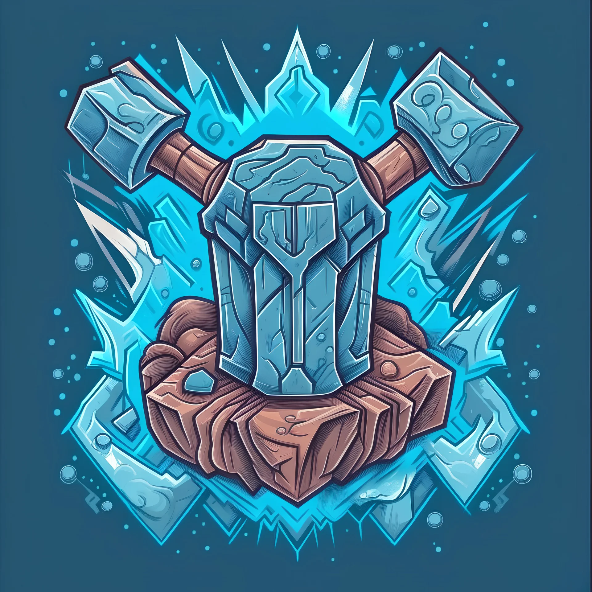 Mjolnir wokół niego pioruny