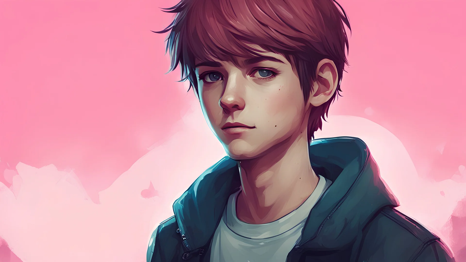 Life is Strange cute Max Caufield screensaver, pink tones