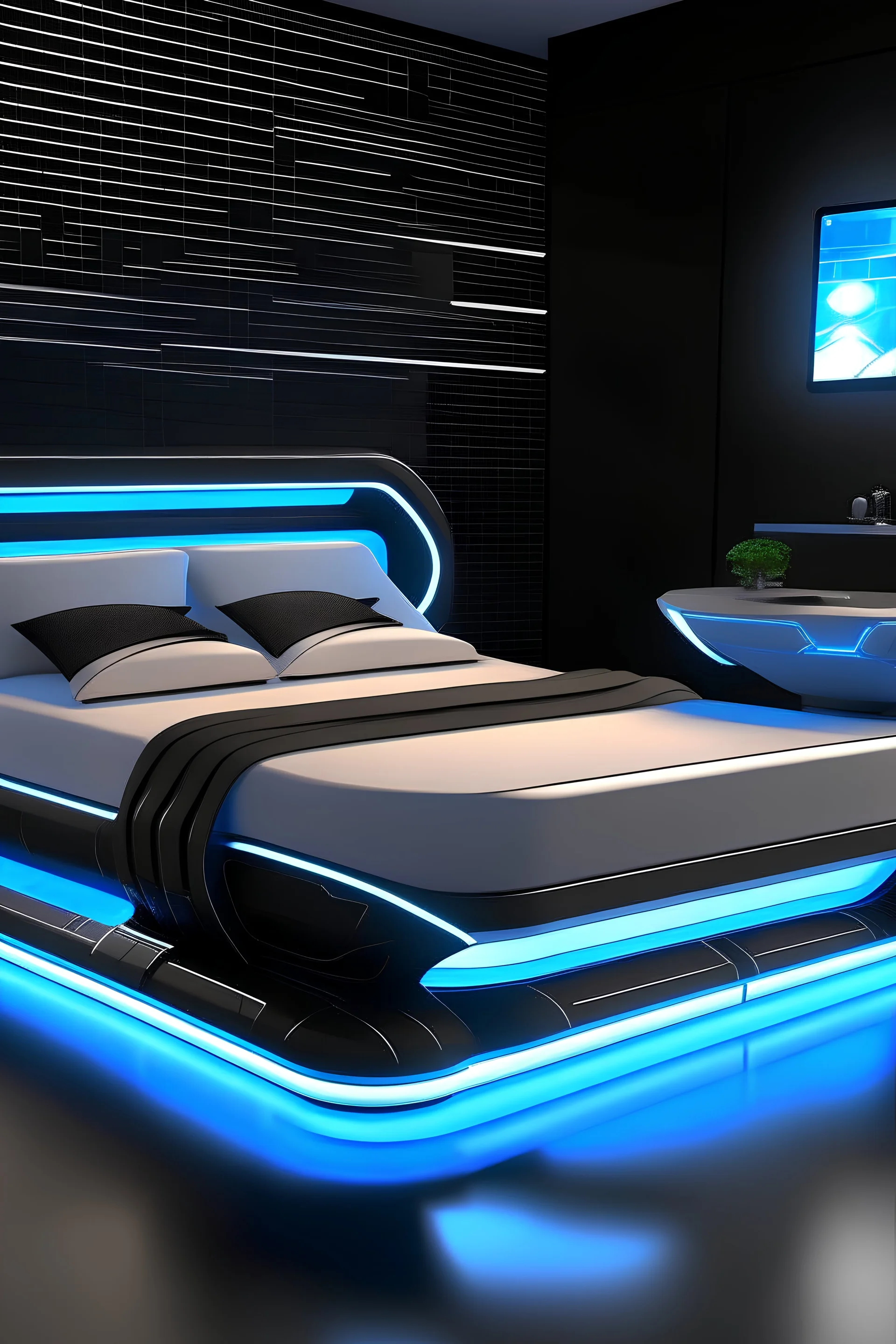 futuristic kings bed
