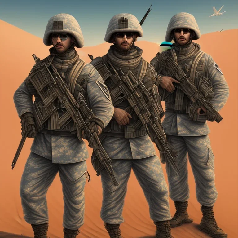 Soldiers in the desert