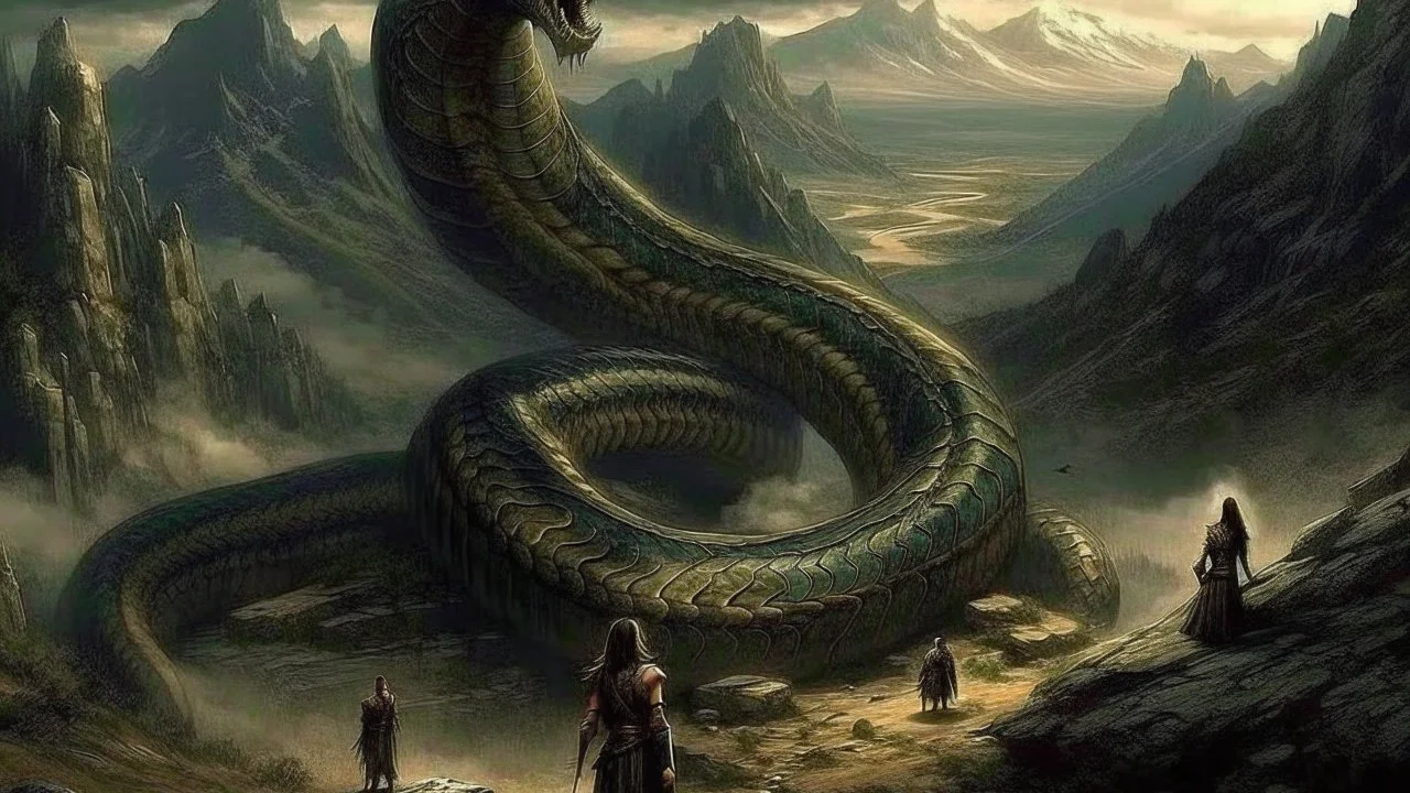 She certainly wouldn't want it, but you too, maximum Python, then she begot you, and of the new peoples, unknown serpent, You were terrified: you occupied such a large area of ​​a mountain.