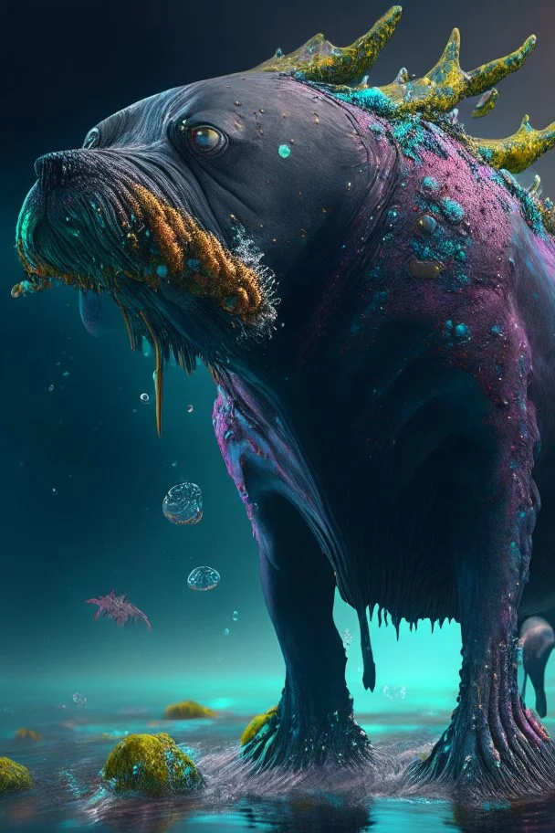 Whale dog ostrich Wolverine mutant alien,FHD, detailed matte painting, deep color, fantastical, intricate detail, splash screen, complementary colors, fantasy concept art, 32k resolution trending on Artstation Unreal Engine 5