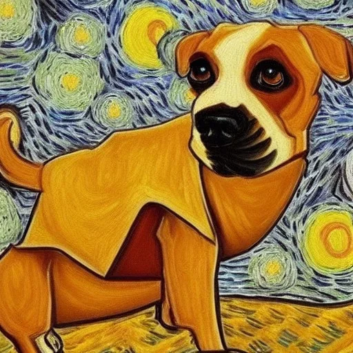 dogs and waffles picasso mixed with van gogh