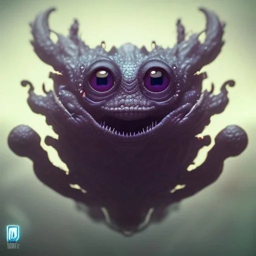 Cute fluid ink creature, big black eyes, unreal engine 5, 8k resolution, photorealistic, ultra detailed, by greg rutowski