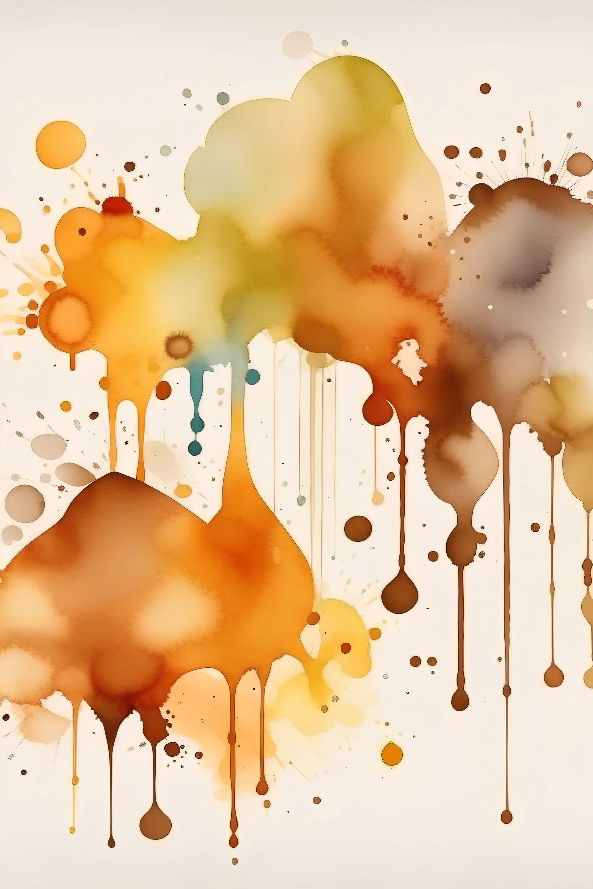 BROWN AND RELATED COLORS watercolor drop background