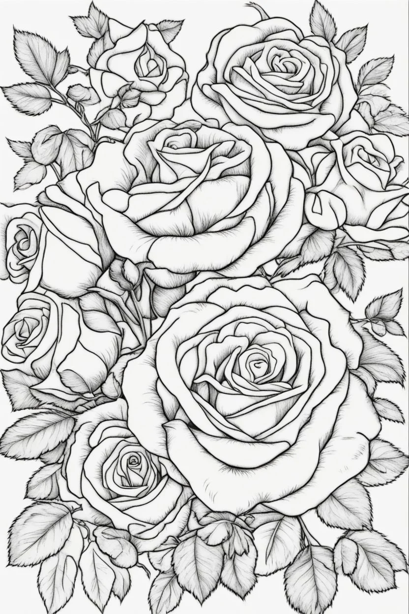 roses coloring page
