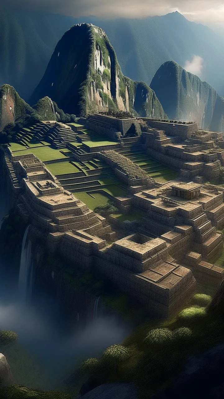 small sci fi city, Machu Picchu