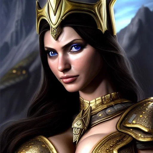 ultra detailed fullbody Portrait in oil on canvas of a beautiful busty woman with Skyrim Dragon priest mask and armor,extremely detailed digital painting, extremely detailed face,crystal clear Big eyes, mystical colors ,perfectly centered image, perfect composition,rim light, beautiful lighting, 8k, stunning scene,extremely sharp detail, finely tuned detail, ultra high definition raytracing, in the style of robert e howard and pablo oliveira and Ken Kelley and Ohrai Noriyoshi and Simon Bisley