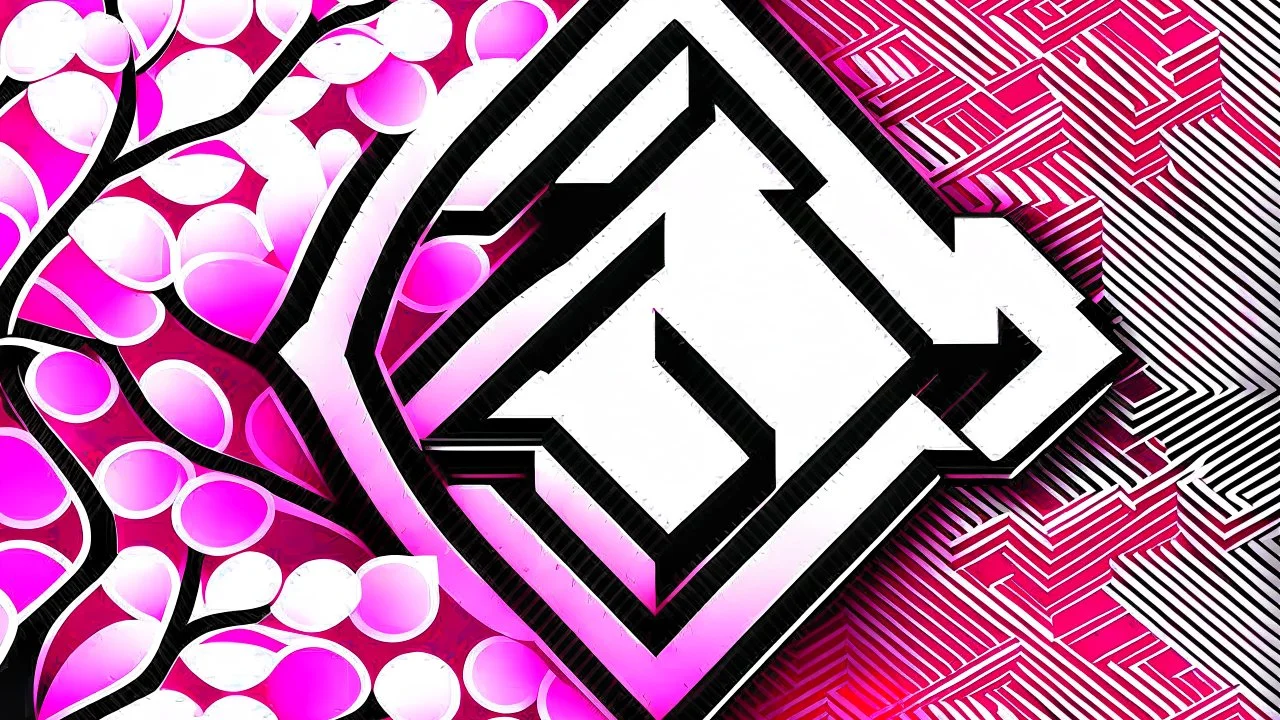 implant the logo in a sakura wallpaper