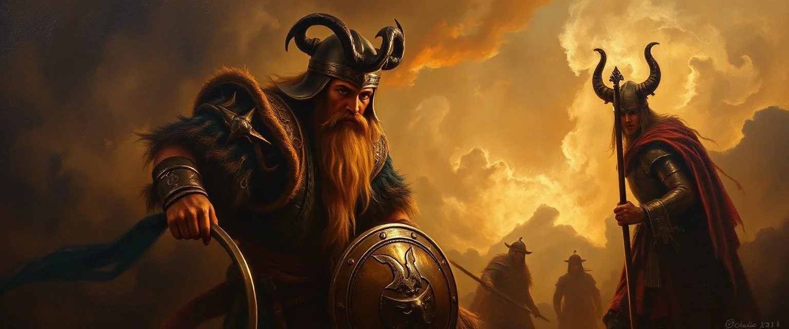 master oil painting by Rembrandt, bollywood vikings