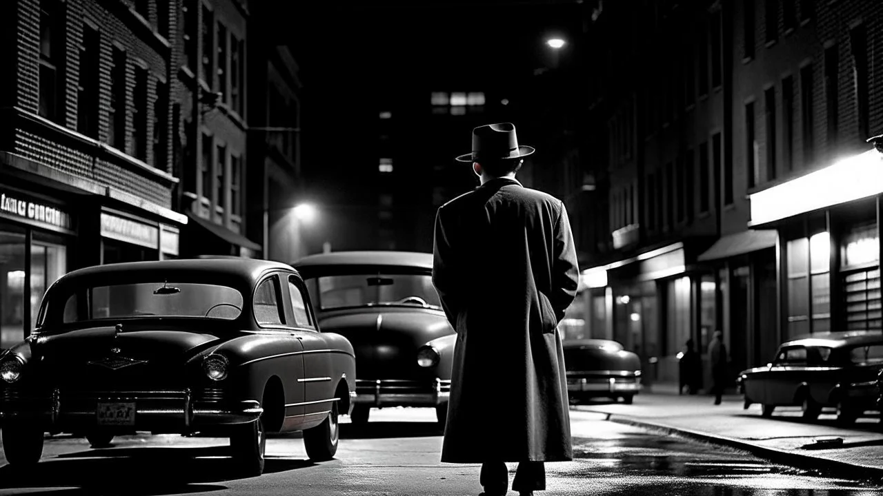 filmnoir, wide view, street