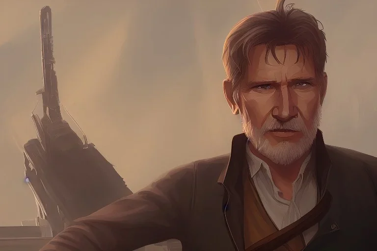 Portrait of Harrison Ford by Jake Bartok