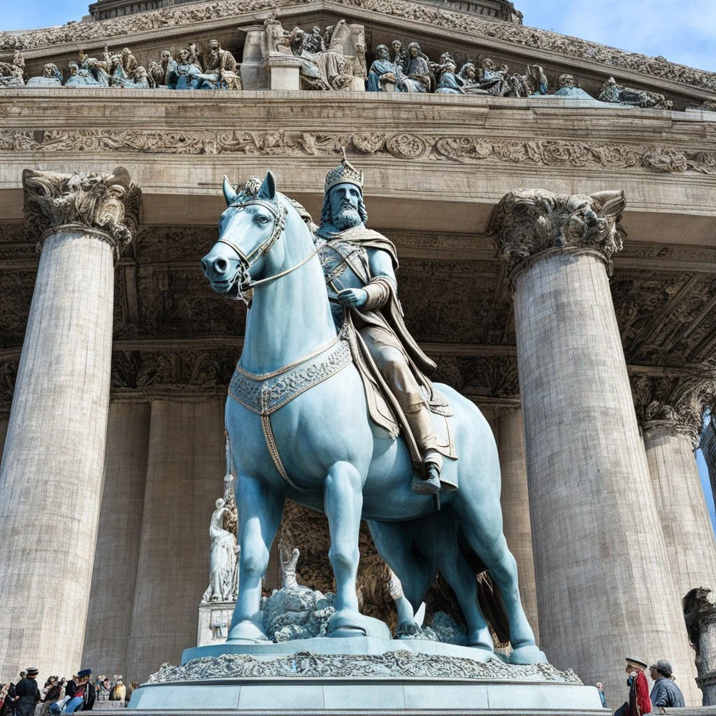 Statue représentant "la France de Charlemagne" (Pont Alexandre III)