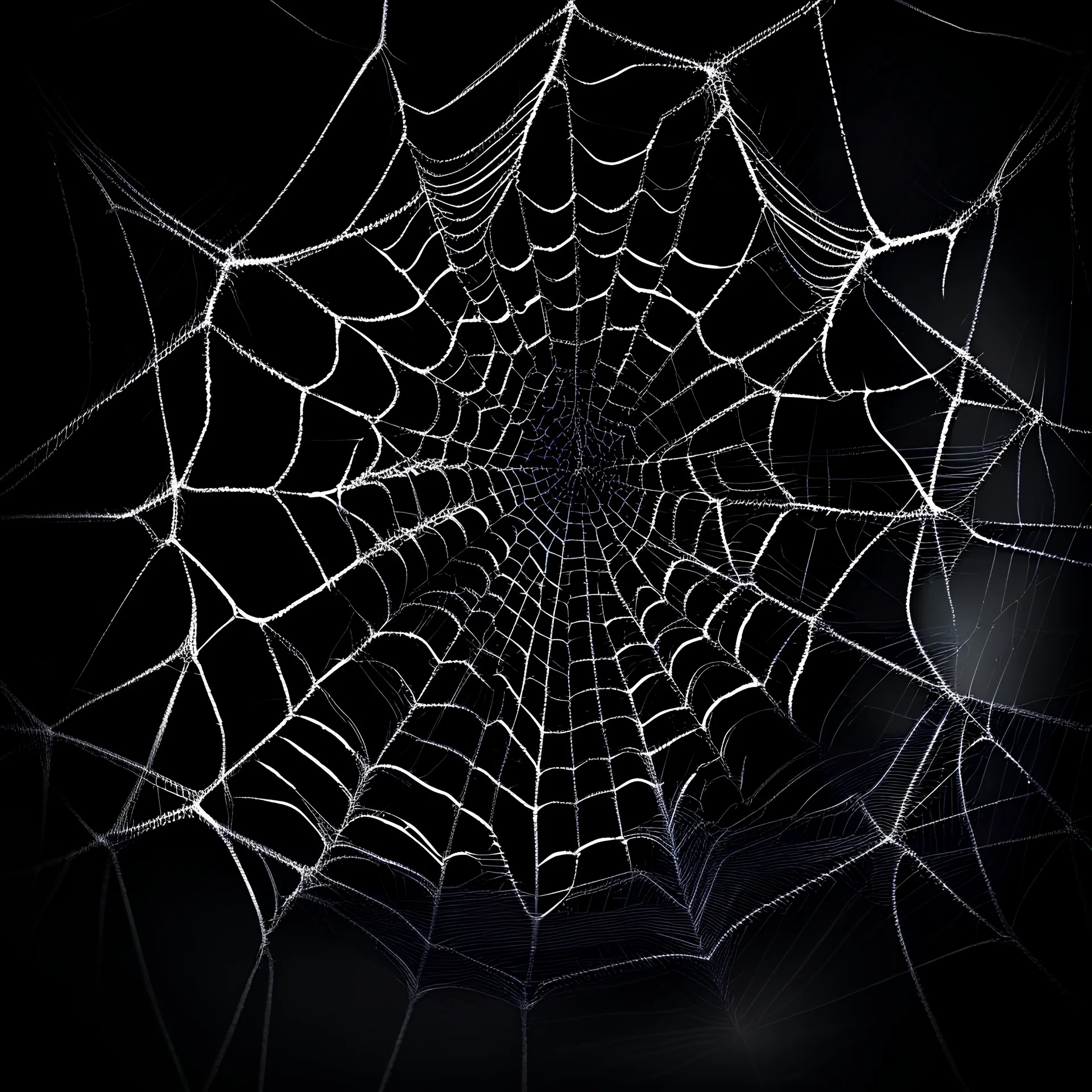 black spider web