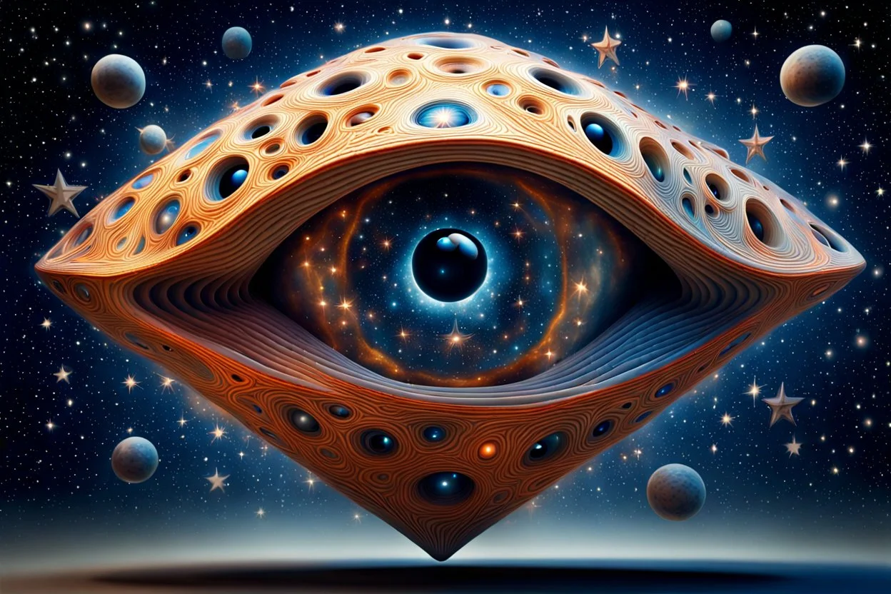 anamorphic spacetime dimensions many eyes hyperspatial strange creature made of stars