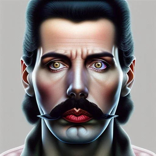 Insanely detailed character portrait of freddie mercury ::perfect proportions::flawless perfect hands::by Artgerm, Greg Olsen, Pixar, WLOP:: hyperrealistic, hyper detailed, photorealistic :: a masterpiece, incredible composition, amazing depth, imposing, meticulously composed, 8k :: unreal engine :: detailed matte painting, deep color, fantastical, intricate detail, splash screen, complementary colors, fantasy concept art, 8k resolution trending on Artstation Unreal Engine