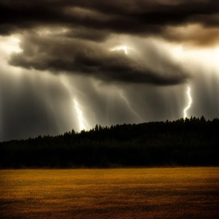 shield made of sunlight on a stormy day