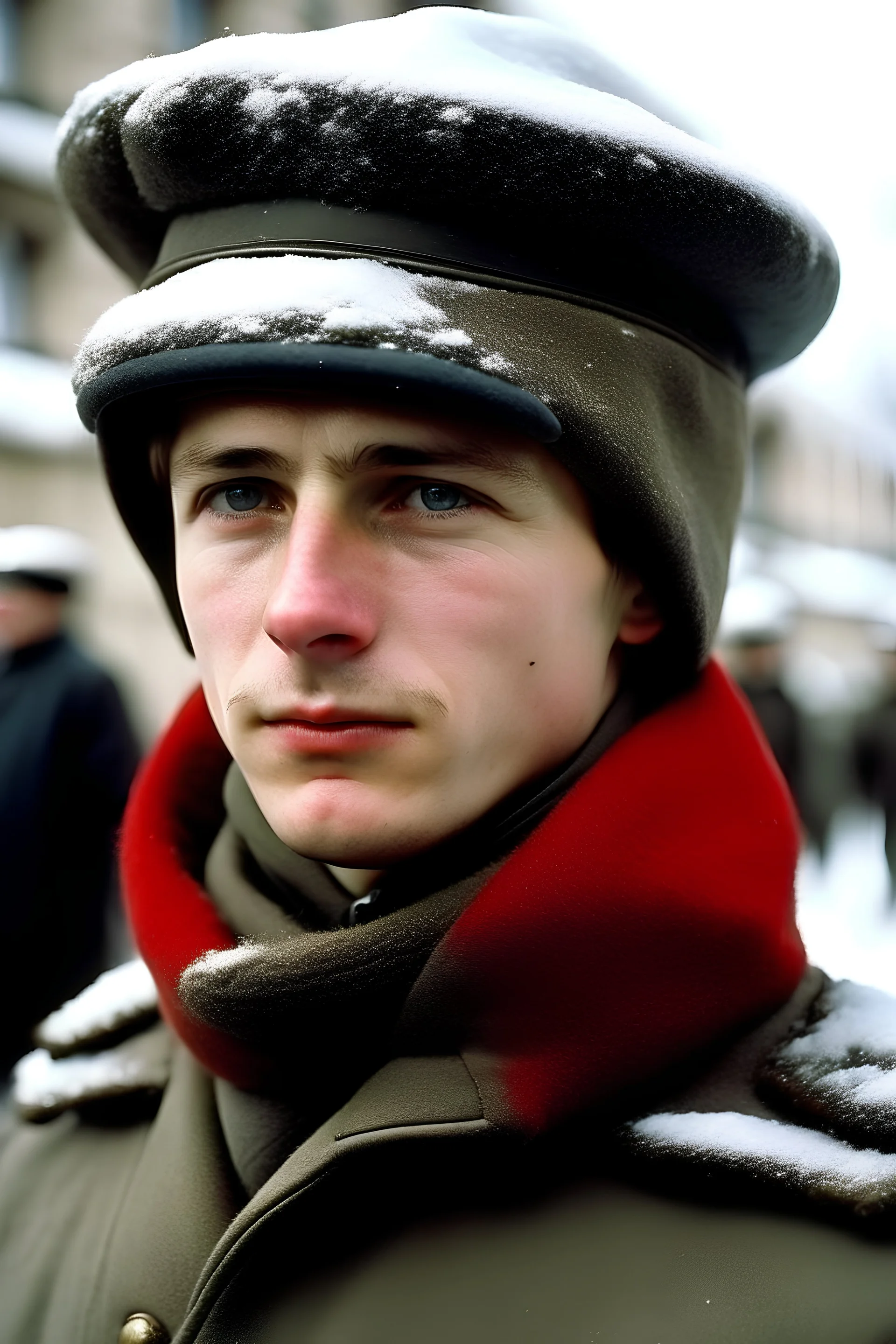 Communist Soldier wearing a winter hat