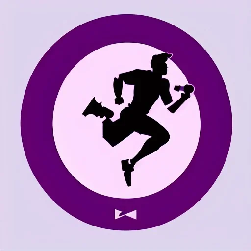 a logo for an application of music for sport and workout running music